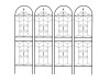 Huluwat 4-Pack Sleek 71 in. Black Iron Garden Trellis Set with Rust-Resistant Coating New In Box $299