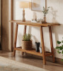 Millwood Pines Solid Wood Console Table, 41.3" Rustic Entryway Table With Storage Shelf New In Box $299