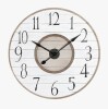 Gracie Oaks Killebrew 36" Round Wood Slat Wall Clock with Distressed Finish New In Box $299