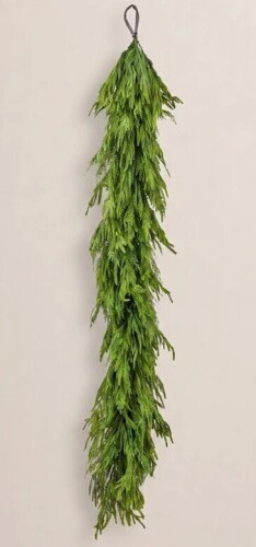 AllModern 72" Real Touch Cedar and Norfolk Pine Garland New In Box $199