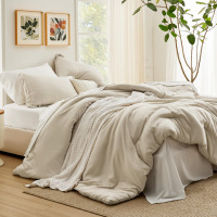 Bedsure 5-Piece King Size Comforter Set - Soft Bedding for All Seasons -Beige $299