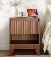 Ebern Designs Stanton 19" W 1-Drawer Nightstand With Charging Station New In Box $299