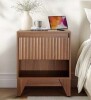 Ebern Designs Stanton 19" W 1-Drawer Nightstand With Charging Station New In Box $299