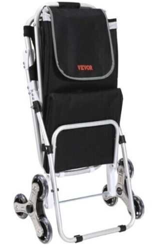 Vevor Stair Climbing Cart 50L Foldable Shopping Cart w/ Waterproof Bag & Seat New In Box $199