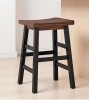 Alaterre Furniture Pomona 26 in. Brown Solid Wood Counter Height Stool with Metal Legs, Industrial-Style Seating Accent Furniture $299