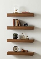Latitude Run&reg; Wooden Floating Wall Shelves (Set of 4), 1.97" H x 16.14" W x 3.94" D New In Box $199
