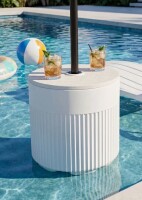 COSIEST Patio Umbrella Base Side Table New In Box $299