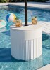 COSIEST Patio Umbrella Base Side Table New In Box $299