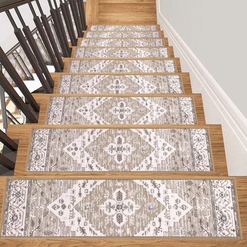 Bungalow Rose Michalah Non-Slip Indoor Stair Treads (Set of 15), 30'' L X 8'' W New in Box $199