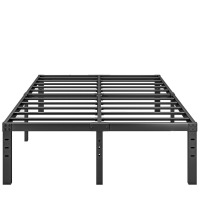 Alwyn Home Queen Ottery Heavy Duty 18" Metal Bed, No Box Spring Needed, Slots for Headboard Attachment, No Noise New In Box $299