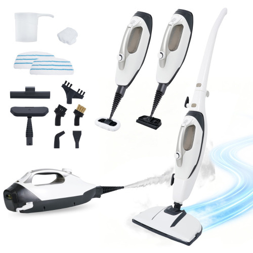 Gleehill 13-in-1 Foldable Steam Mop with Detachable Handheld Cleaner - Floor-to-Above-Floor Multi-Surface Cleaning ZQTB-YB New in Box $199