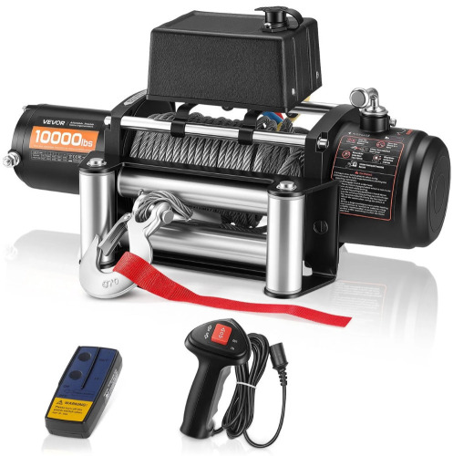 VEVOR Electric Winch, 10000 lbs Load Capacity, 12V DC Truck Winch with ?21/64 in x 65 ft Steel Rope, Wireless & Wired Remote Control, IP55 Waterproof for Towing SUV Jeep Trailer Boat Off-Road Vehicle New in Box $399