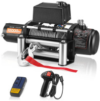 VEVOR Electric Winch, 10000 lbs Load Capacity, 12V DC Truck Winch with ?21/64 in x 65 ft Steel Rope, Wireless & Wired Remote Control, IP55 Waterproof for Towing SUV Jeep Trailer Boat Off-Road Vehicle New in Box $399