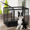 NiamVelo 48 Inch Heavy Duty Dog Crate Cage Kennel with Wheels, Extra Large Metal Dog Crate with Sturdy Locks Design, Double Door and Removable Tray Design for Large Dogs, Black New in Box $399