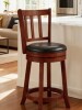 Darby Home Co Rotating Bar Stool Traditional Padded Faux Leather Swivel Bar Stool with Footrest for Kitchen Island, Counter Height New in Box $399