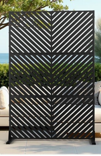 UfuryRide 72" H Outdoor Privacy Screen, Freestanding Decorative Privacy Panel New in Box $299