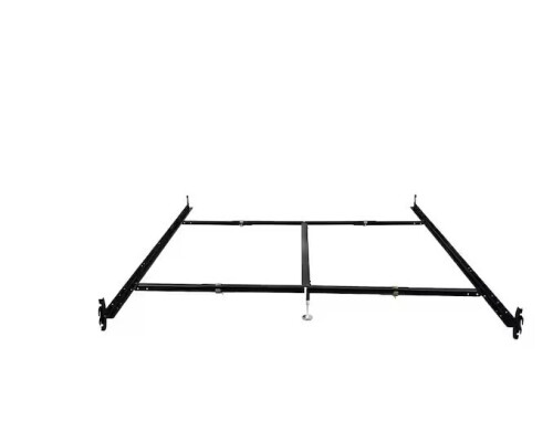 Hollywood Bed Frame Universal Black Adjustable Bedframe Headboard Footboard Hook on Bed Rails New in Box $299
