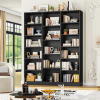 Ebern Designs Wakil 74.02" H x 58.7" W 6-Tier Wood Bookcase, New in Box $899