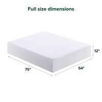 Sleep By Wayfair 12" Full Size Medium Cooling Gel Memory Foam Mattress, New $599