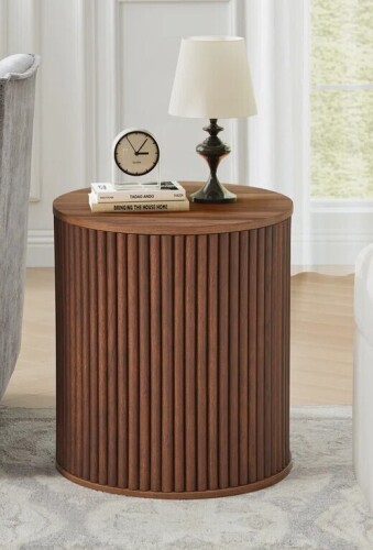 Latitude Run&reg; Fluted Round End Table New In Box $299