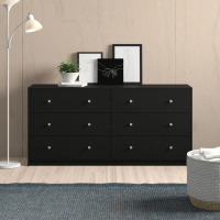 Wade Logan Clanton 56.34 " W 6 - Drawer Dresser, Black, New in Box $299