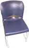 Flash Furniture HERCULES Series 880 lb. Capacity Navy Full Back Contoured Stack Chair with Gray Powder Coated Sled Base, Navy, New in Box $299 - 2
