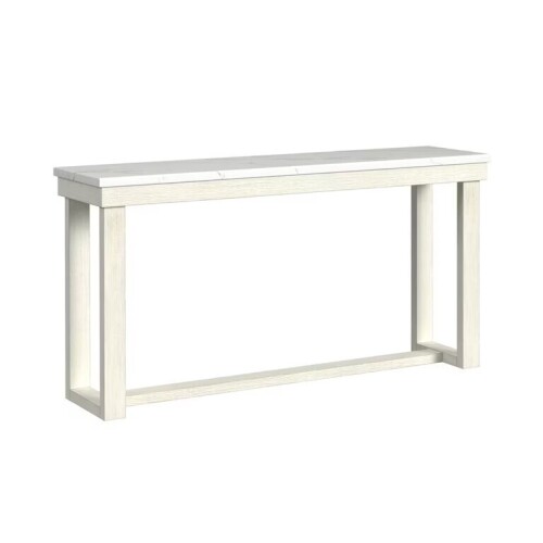 Latitude Run Picket House Furnishings Jocelyn Sofa Table in Brushed White, New in Box $399