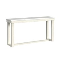 Latitude Run Picket House Furnishings Jocelyn Sofa Table in Brushed White, New in Box $399