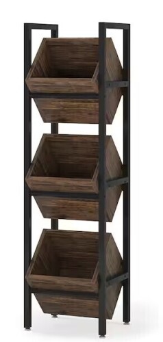 Tribesigns Walter 36-Bottle Brown Wine Rack Freestanding Wine Storage Shelf Liquor Bottle Organizer New in Box $299
