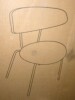Corrigan Studio&reg; Modern Mid-century Dining Chair With Black Padded Seat Cushion Wood Finish & Black Metal Legs Curved Backrest Design For Kitchen Restaurant & Home Use New In Box $299 - 2