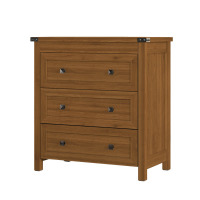Winston Porter Feaman 26.46" W Modern 3-Drawer Chest New Shelf Pull $499