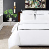 Echelon Home Three Line Hotel Collection Duvet Cover Set, King, Navy New in Box $199