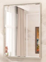 Winston Porter Modern & Contemporary Beveled Metal Framed Rectangular/Square Bathroom Vanity Mirrors w/ HD Tempered Glass Silver, 24" x 32" New In Box $299