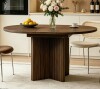 George Oliver Round-to-oval Extendable Dining Table, 35.4? Round/47.2? Oval, Light Oak or Dark Walnut, Farmhouse Expandable Table New in Box $499