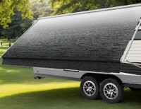 Cavorel RV Awning Fabric Replacement, 19.5Oz Heavy-Duty Vinyl Camper Awning Replacement,Black Fade 20 ft. (Fabric19'2") New In Box $299
