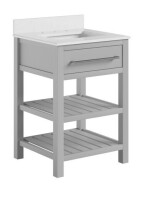 DHP Camden 24" Bathroom Vanity, Gray with Silver Towel Rack New In Box $399