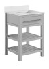 DHP Camden 24" Bathroom Vanity, Gray with Silver Towel Rack New In Box $399