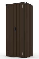 Vevor SS16316BR 2.5 ft. W x 1.8 ft. D Metal Storage Shed with 2-Doors and Floor for Backyard Garden in Brown (4.5 sq. ft.) New Open Box $599