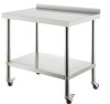 VEVOR STAINLESS WORKTABLE WITH 4 WHEELS 300LB CAPACITY 36x24x35'' New Shelf Pull $399