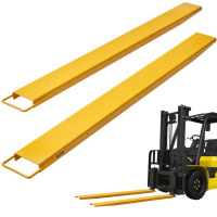VEVOR Pallet Fork Extensions, 72" Length 5.5" Width, Heavy Duty Carbon Steel Fork Extensions for Forklifts, 1 Pair Forklift Extensions, Industrial Forklift Fork Attachments for Forklift Truck, Yellow $299