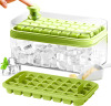 Doonly Ice Cube Tray with Lid and Bin, 64 Pcs Cubes Ice Tray for Freezer Silicone Easy Release Press Button New In Box $59