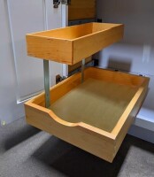 Union Rustic 2 Tier Pull Out Organizer Shelf Sliding Drawer (12'' width) for Bathroom Vanity Roll Out Drawer New in Box $199