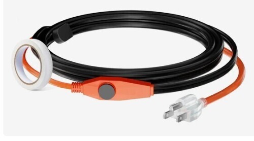 VEVOR Pipe Heating Cable, 6FT 7W/FT Heat Tape for Pipes with Built-in Thermostat, Water Pipe Heat Cable Protects PVC Hose, Metal and Plastic Pipe from Freezing New In Box $79
