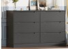 Red Barrel Studio 6 Dresser Drawer, 47.2" Chest Of Drawers, Modern Bedroom Dresser for Closet and Living Room, Black New in Box $599