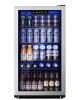 Simzlife 17.3 in.W Single Zone 130-Cans Freestanding Beverage Refrigerator Cooler in Silver, Reversible Door $499