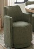 Everly Quinn 19" Upholstered Fully Assembled Swivel Accent Armchair in Green New in Box $499