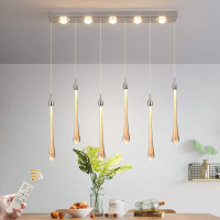 Everly Quinn Mccolister 6 - Light Gold LED Kitchen Island Pendant New In Box $299