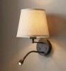 KODA Solar Gutter Mount Spotlight w/ Motion Sensor 1200 Lumens / Ebern Designs Adjustable Modern Linen Dual-Light Hardwired Wall Sconce With 3W Led Reading Light And E26 Fabric Shade For Bedside New In Box Assorted $199 - 2