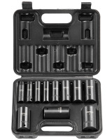 VEVOR 3/8" Drive Impact Socket Set, 11 Piece Deep Socket Set SAE 5/16"-1", 6 Point CR-V Alloy Steel for Auto Repair, Easy-to-Read Size Markings, Rugged Construction, Includes Storage Case New In Box $79