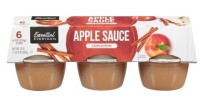 Essential Everyday Apple Sauce, Cinnamon, 6-Count, 4 oz Cups New Best by 2/2028
